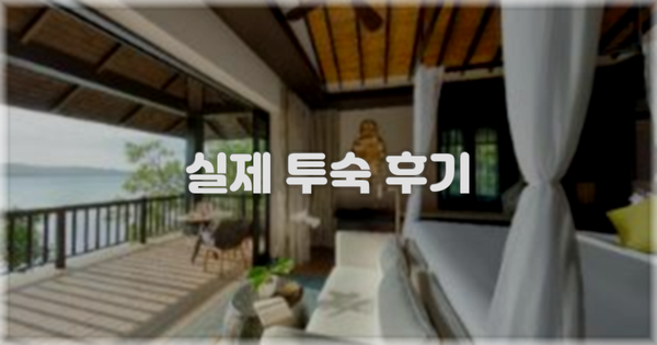 💬 실제 투숙 후기