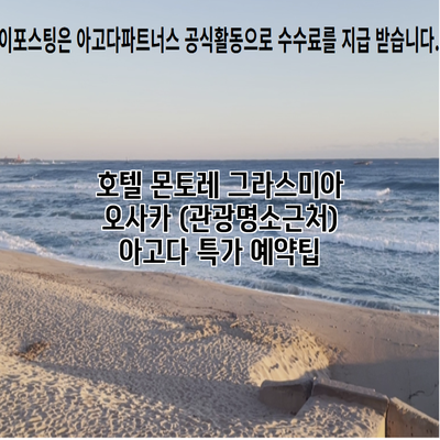 호텔 몬토레 그라스미아 오사카 (관광명소근처) 아고다 특가 예약팁