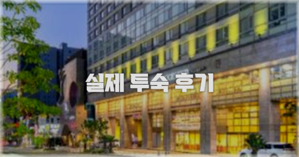 💬 실제 투숙 후기