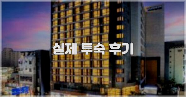 💬 실제 투숙 후기