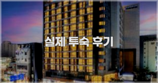 💬 실제 투숙 후기