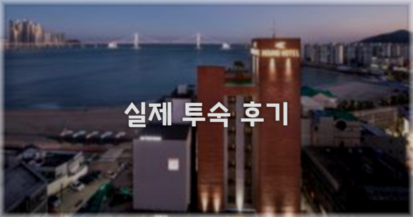 💬 실제 투숙 후기